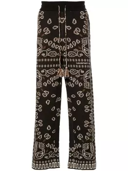 Alanui жаккардовые брюки, коричневый