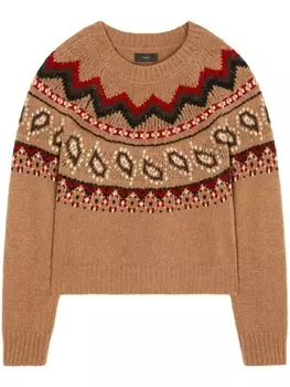 Alanui жаккардовый джемпер Antarctic Circle, коричневый