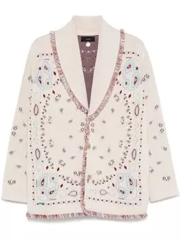 Alanui жаккардовый кардиган Bandana, нейтральный