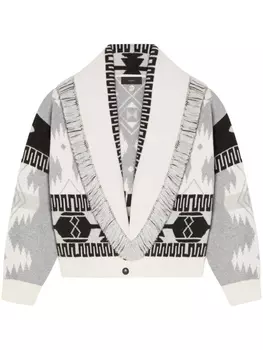 Alanui жаккардовый кардиган Icon, белый