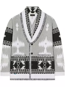 Alanui жаккардовый кардиган Icon, серый