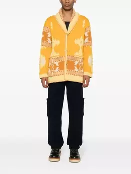 Alanui жаккардовый кардиган Icon, желтый