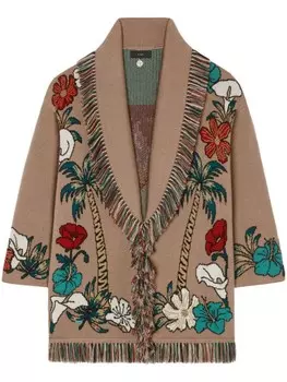 Alanui жаккардовый кардиган с узором, нейтральный цвет