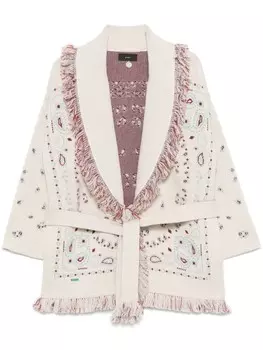 Alanui жаккардовый кардиган с узором, нейтральный