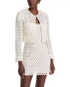 Алая Куртка LoveShackFancy, белый