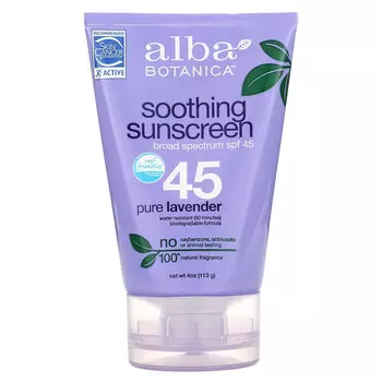 Alba Botanica солнцезащитный крем SPF 45, 113 г