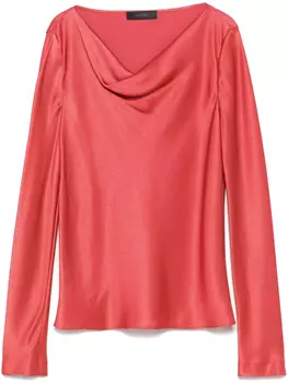 Alberta Ferretti атласная блузка, розовый