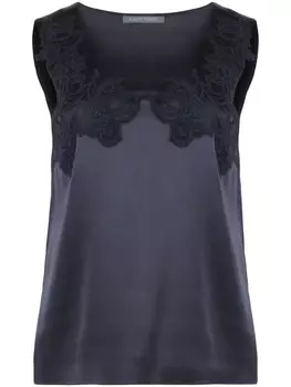 Alberta Ferretti атласная блузка, синий