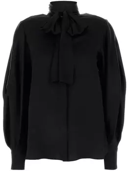 Alberta Ferretti атласная рубашка, черный