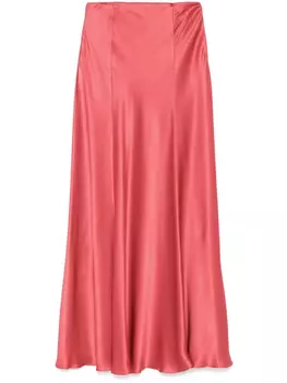 Alberta Ferretti атласная юбка макси, красный