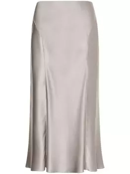 Alberta Ferretti атласная юбка, серый