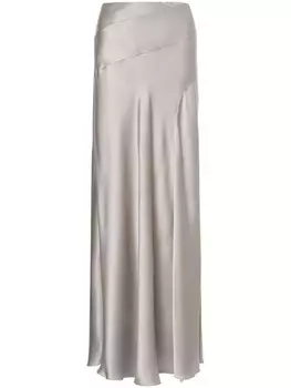 Alberta Ferretti атласная юбка, серый