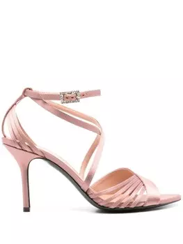 Alberta Ferretti атласные босоножки, розовый