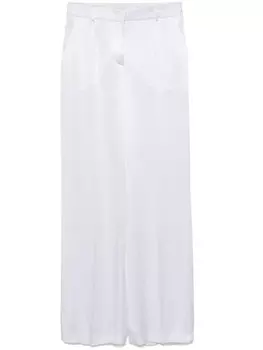 Alberta Ferretti атласные брюки, белый
