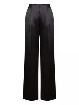 Alberta Ferretti атласные брюки с завышенной талией, черный