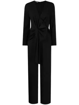 Alberta Ferretti атласный комбинезон Enver, черный