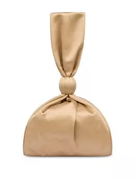 Alberta Ferretti атласный мини-клатч, нейтральный цвет