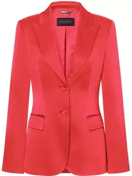 Alberta Ferretti атласный пиджак, красный