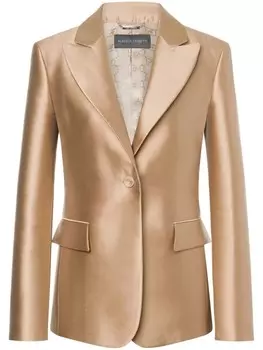 Alberta Ferretti атласный пиджак, нейтральный цвет
