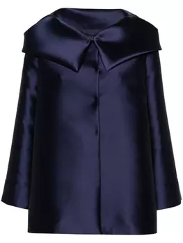 Alberta Ferretti атласный жакет, синий