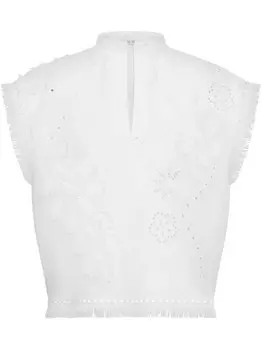 Alberta Ferretti блузка с вышивкой, белый