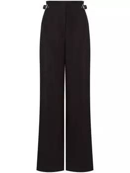 Alberta Ferretti брюки палаццо с лампасами, черный