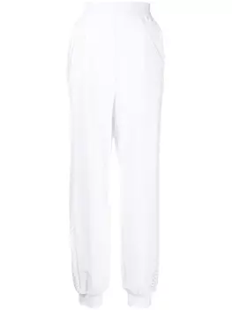 Alberta Ferretti брюки с ажурными лампасами, белый