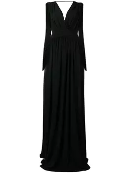 Alberta Ferretti длинное вечернее платье, черный