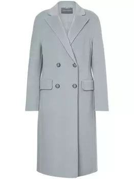 Alberta Ferretti двубортное пальто с заостренными лацканами, серый