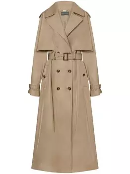 Alberta Ferretti двубортный тренч, нейтральный цвет