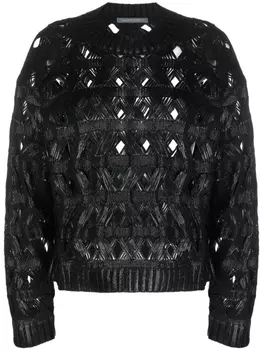 Alberta Ferretti джемпер рыхлой вязки, черный
