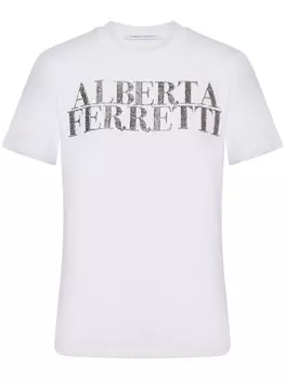 Alberta Ferretti футболка с логотипом, белый