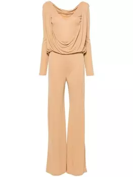 Alberta Ferretti комбинезон с драпировкой, нейтральный цвет