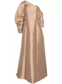 Alberta Ferretti комплект Mikado с платьем, коричневый