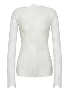 Alberta Ferretti кружевной топ, серый