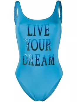 Alberta Ferretti купальник Live Your Dreams, синий