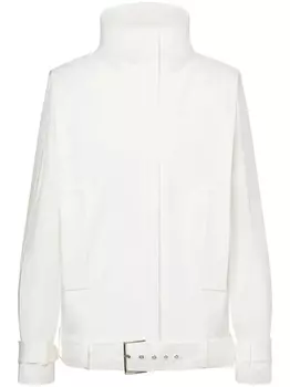 Alberta Ferretti куртка с высоким воротником, белый
