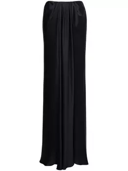 Alberta Ferretti макси-юбка с драпировкой, черный