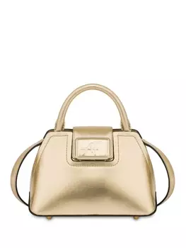 Alberta Ferretti мини-сумка Albi33 с эффектом металлик, золотистый