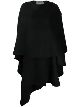 Alberta Ferretti пальто из смесовой вирджинской шерсти, черный