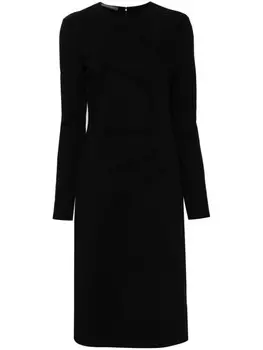Alberta Ferretti платье миди со складками, черный