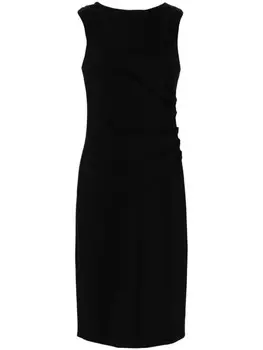 Alberta Ferretti платье миди со складками, черный