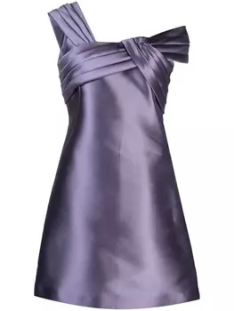 Alberta Ferretti платье мини с драпировкой, фиолетовый