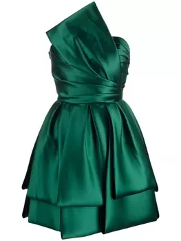 Alberta Ferretti платье мини с открытыми плечами, зеленый