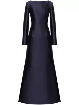 Alberta Ferretti платье с длинными рукавами, синий