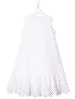 Alberta Ferretti платье с вышивкой, белый