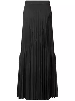 Alberta Ferretti плиссированная юбка макси, серый