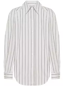 Alberta Ferretti полосатая рубашка с длинными рукавами, белый
