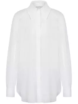 Alberta Ferretti полупрозрачная рубашка, белый