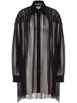 Alberta Ferretti полупрозрачная рубашка, черный